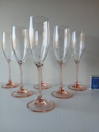 KIELISZKI DO WINA BIAŁEGO RÓŻOWA NÓŻKA FRANCJA LUMINARC ROSE komplet 6szt