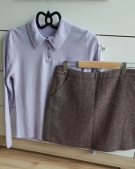 SPÓDNICZKA jesienna jodełka j.NOWA i sweterek__________ 38