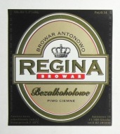 STARA ETYKIETA PIWO CIEMNE BEZALKOHOLOWE BROWAR REGINA ANTONOWO GIŻYCKO