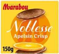 MARABOU NOBLESSE cienka czekolada APELSIN CHOKLAD CRISP pomar.150g Szwedzka