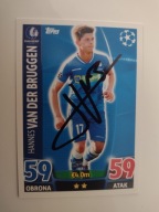 Karta topps match attax autograf KAA Gent Van Der Bruggen Champions League