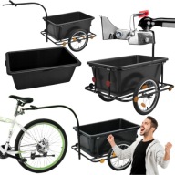 PRZYCZEPKA WÓZEK DO ROWERU NA ZAKUPY KOSZ ROWEROWY TRANSPORTOWY DO150KG 90L