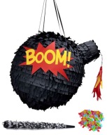Piniata Bomba / Boom. Zestaw z kijem i konfetti.