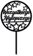Topper na tort - Wszystkiego Najlepszego - koło na urodziny dekoracja
