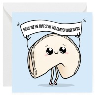 Zabawna kartka na Odejście z pracy dla współpracownika – Ciastko z wróżbą