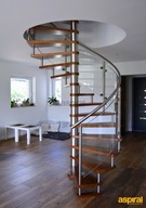 Schody kręcone 160 cm MODERN GLASS - montaż GRATIS