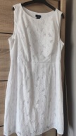 Elegancka sukienka biała koronkowa rozm 44 XXL F&F podszewka na lato