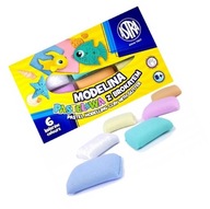 MODELINA PLASTYCZNA TERMOUTWARDZALNA Z BROKATEM 6 KOORÓW