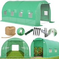 TUNEL FOLIOWY OGRODOWY 10m2 4x2.5m SZKLARNIA FOLIAK PODWÓJNE DRZWI + GRATIS