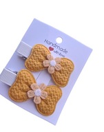 Spinki spineczki do włosów kokardki handmade 2 szt.