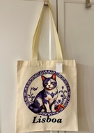 Torba na zakupy kot 100% bawełna pamiątka z Lizbony