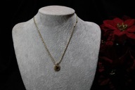 ŁAŃCUSZEK ZE STALI CHIRURGICZNEJ 316L POZŁACANY ZAWIESZKA