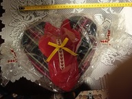 Dwa serca z materiału - ręczna robota