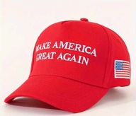 CZAPKA Z DASZKIEM MAKE AMERICA GREAT AGAIN DONALD TRUMP CZERWONA PREZENT