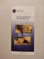 Folder 2026 Polskie banknoty obiegowe Banknot o nominale 100 zł j.angielski