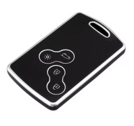 Czarno-srebrne etui na kluczyk RENAULT Captur Logan Laguna Zoe Koleos Clio