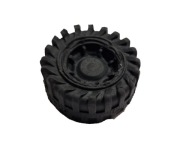 Figurka duża opona, koło, czarna, traktor dekoracja z masy cukrowej na tort