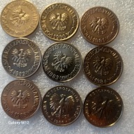 5 ZŁOTYCH, od 1979 roku do 1987 roku, PIĘKNE 9 MONET.