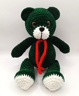 Miś zielony 30cm szydełko, GOTOWY DO WYSYŁKI