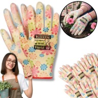 RĘKAWICE OGRODOWE DAMSKIE 8M 12 PAR OGRODNICZE OOCHRONNE ROBOCZE DLA KOBIET