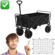 WÓZEK TURYSTYCZNY PLAŻOWY XL 120L – SKŁADANY, TERENOWY + SIATKA RENEW FORCE