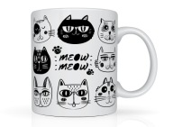 Kubek z nadrukiem KOTA na prezent na urodziny dla KOCIARY dziewczynki