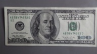 BANKNOT 100 DOLARÓW USA 1996 STAN 1, I, UNC, UNCIRCULATED GRATKA "SERIA A"