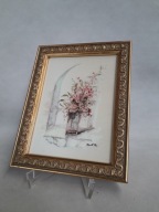 OBRAZEK NA JEDWABIU OSZKLONY