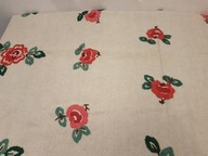 VINTAGE OBRUS SERWETA SERWETKA HAFTOWANY SKANDYNAWSKI