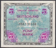 Niemcy 5 Marek 1944 Rosenberg 202a (druk USA)