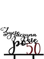 topper na tort dekoracja urodziny personalizacja ŻYCIE ZACZYNA..20 30 40!!!