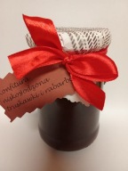 Domowa konfitura truskawki z rabarbarem 320 ml - niskosłodzona