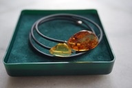 UNIKATOWA BRANSOLETA Z BURSZTYNEM BURSZTYNY HAND MADE ARTYSTYCZNA