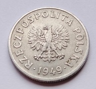 Moneta PRL 50 groszy 1949 aluminium, super stan z prywatnej kolekcji