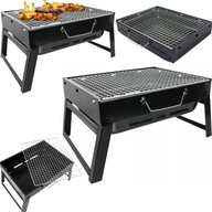 GRILL SKŁADANY TURYSTYCZNY WALIZKA PRZENOŚNY OGRODOWY WĘGLOWY UCHWYTEM BBQ
