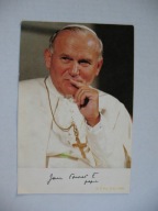 PAPIEŻ JAN PAWEŁ II FAKSYMILE stary ŚW. OBRAZEK 1987