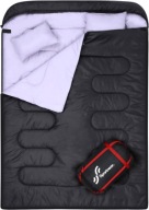 2-OSOBOWY ŚPIWÓR 2x PODUSZKA LEKKI WODOODPORNY PODWÓJNY 150x220cm l24