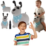 SKOCZEK GUMOWY DLA DZIECI DO SKAKANIA Z POMPKĄ NA ROCZEK BANDANA REKSIO