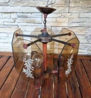 Lampa duża wisząca kuchenna ozdobna lata 90