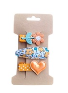 Mini spinki do włosów dla niemowląt dziewczynek handmade 3 szt.