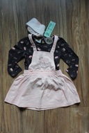 zestaw dla dziewczynki 86 sukienka bluzka rajstopy