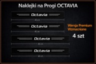 4 szt SKODA Octavia Naklejki ochronne na progi Bagażnik Dopasowane Premium