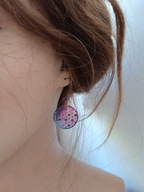 Kolczyki koła tęczowe opalizujące