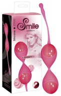 Podwójne kulki gejszy 36mm duże Różowe Sweet Smile