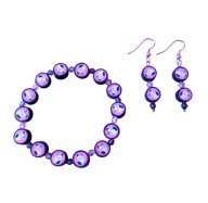 Komplet biżuterii z koralikami fimo - w koty