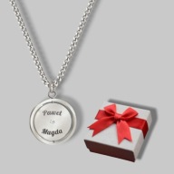 Naszyjnik obrotowy - grawer gratis - napis - prezent