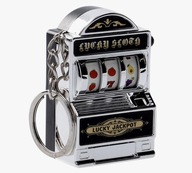 Brelok do kluczy automat do gry retro Jackpot srebrny