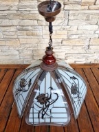 Lampa duża wisząca kuchenna ozdobna lata 90