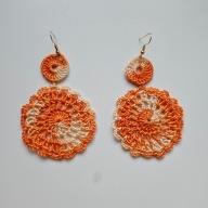 Kolczyki rękodzieło na szydełku