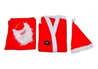 STRÓJ MIKOŁAJA KOSTIUM PRZEBRANIE ŚWIĘTA BOŻE NARODZENIE ZESTAW 5 ELEMENTÓW